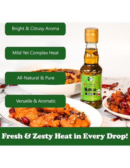 Aceite de Pimienta Verde Sichuan NPG 210 ml Prensado en Frío