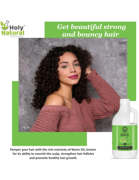 Aceite de Neem Puro 1000 ml HOLY NATURAL - Hidratante y Anticaspa