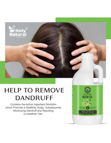 Aceite de Neem Puro 1000 ml HOLY NATURAL - Hidratante y Anticaspa