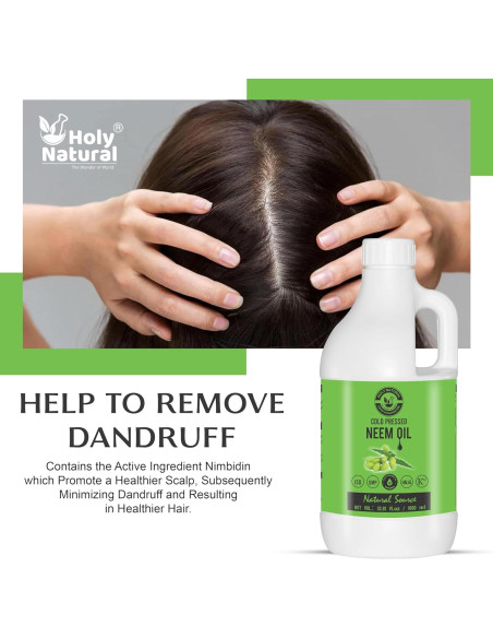 Aceite de Neem Puro 1000 ml HOLY NATURAL - Hidratante y Anticaspa