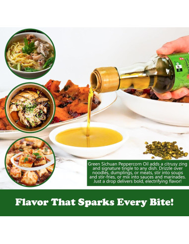 Aceite de Pimienta Verde Sichuan NPG 210 ml Prensado en Frío