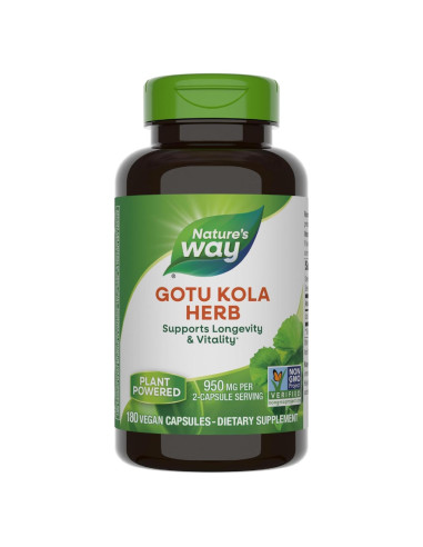 Suplemento Herbal Gotu Kola Nature's Way 180 Cápsulas 950 mg