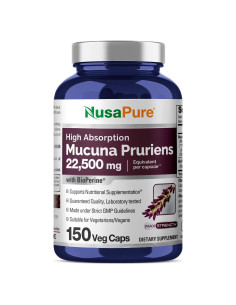 NusaPure Mucuna Pruriens 450 mg Extracto Vegano 150 Cápsulas