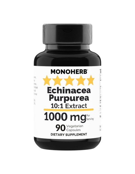 Extracto de Echinacea Purpurea 1000 mg - 90 Cápsulas Vegetarianas