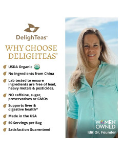 Té Detox del Hígado DelighTeas 142g - Orgánico, Vegano, Sin Cafeína 2