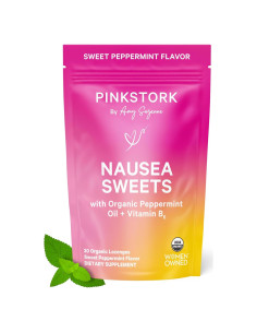 Dulces Orgánicos de Menta Pink Stork con Vitamina B6 - 30 Unidades