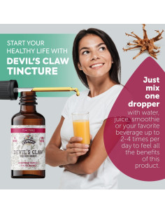 Tintura de Garra del Diablo Florida Herbs 700 mg Sin Alcohol 60 ml 2