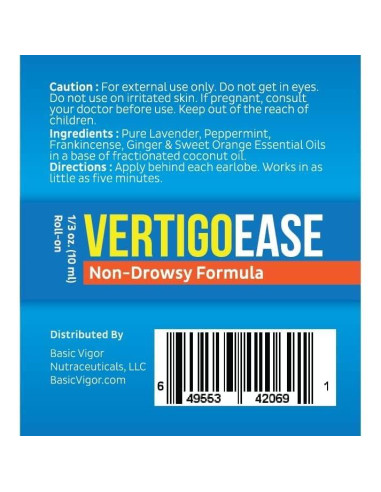 Roll-On Alivio de Vértigo Básico Vigor 10ml - Aceites Esenciales