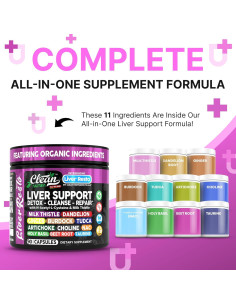 Suplemento Hepático Clean Nutra Liver Resto 90 Cápsulas 2