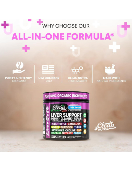 Suplemento Hepático Clean Nutra Liver Resto 90 Cápsulas Suplemento Hepático Clean Nutra Liver Resto 90 Cápsulas