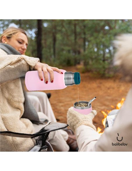 Kit de Yerba Mate BALIBETOV Rosa - Taza, Sorbete y Termo 0.74L