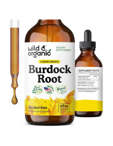 Tintura de Raíz de Bardana Silvestre y Orgánica 118 ml