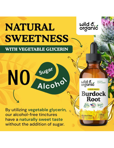 Tintura de Raíz de Bardana Silvestre y Orgánica 118 ml