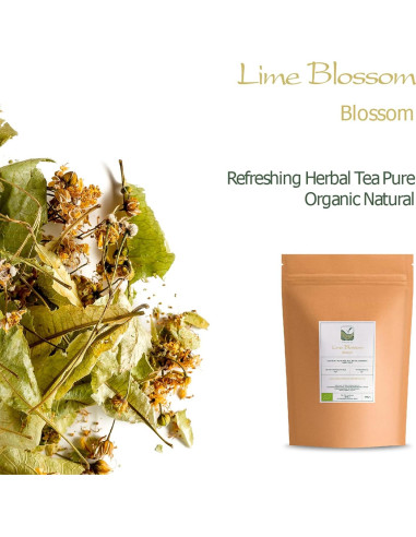 Té Herbal Orgánico Valle del Té - Flores de Tilo 50g - Sin Cafeína