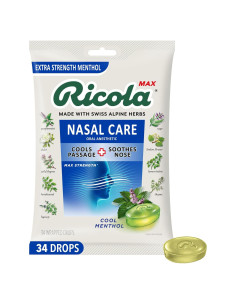 Pastillas para la Tos Ricola Max Cool Menthol 34 Unidades