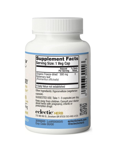 Cápsulas de Romero Liofilizado Eclético 300 mg - 90 Unidades