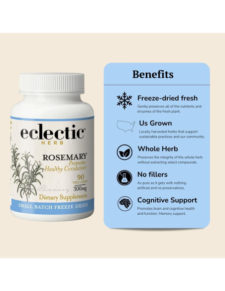 Cápsulas de Romero Liofilizado Eclético 300 mg - 90 Unidades