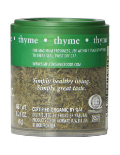 Tomillo Orgánico Simple Frontier Co-Op 9g Kosher 2