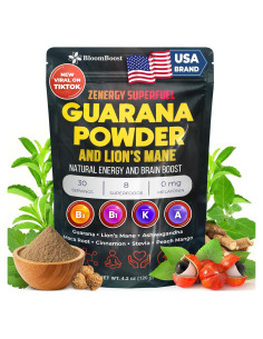 Polvo Energizante Natural Guaraná 1000mg BloomBoost 119g