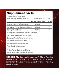 Polvo Energizante Natural Guaraná 1000mg BloomBoost 119g 2