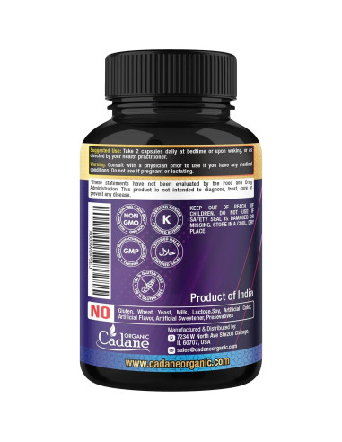 Suplemento de Moringa Orgánica Cadane - 120 Cápsulas Veganas