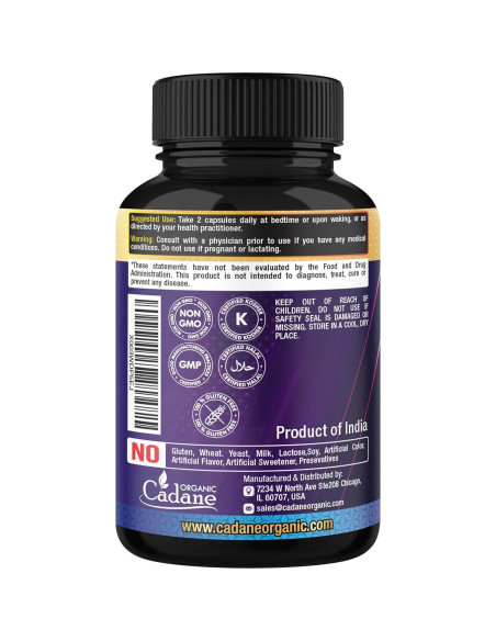 Suplemento de Moringa Orgánica Cadane - 120 Cápsulas Veganas