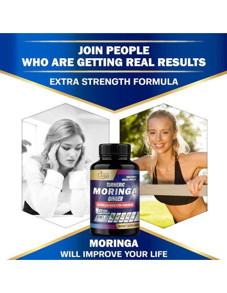 Suplemento de Moringa Orgánica Cadane - 120 Cápsulas Veganas