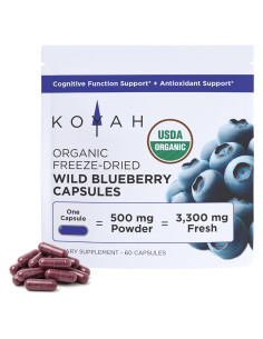 Cápsulas de Arándano Silvestre Orgánico KOYAH - 60 Unidades