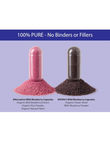 Cápsulas de Arándano Silvestre Orgánico KOYAH - 60 Unidades