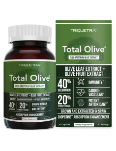 Total Olive Extracto de Hoja y Fruto de Olivo 60 Cápsulas