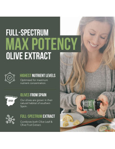 Total Olive Extracto de Hoja y Fruto de Olivo 60 Cápsulas 2