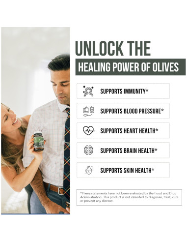 Total Olive Extracto de Hoja y Fruto de Olivo 60 Cápsulas