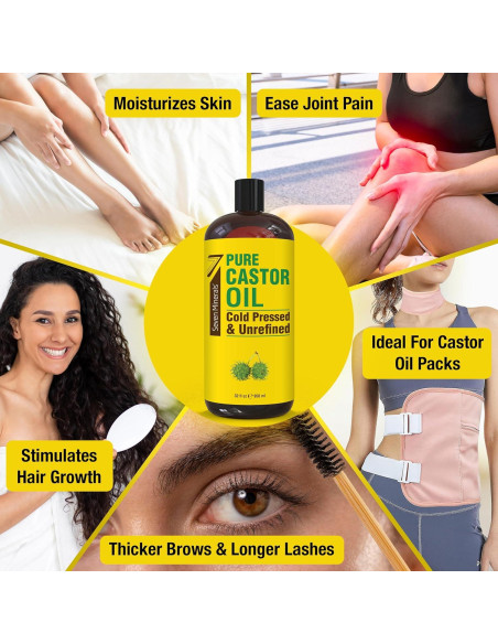 Aceite de Ricino Puro Seven Minerals 32 oz - Sin Refino Aceite de Ricino Puro Seven Minerals 32 oz - Sin Refino