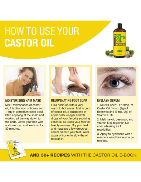 Aceite de Ricino Puro Seven Minerals 32 oz - Sin Refino Aceite de Ricino Puro Seven Minerals 32 oz - Sin Refino