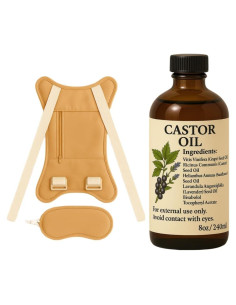 Kit Envoltura de Aceite de Ricino Orgánico BESEFFIE 8oz