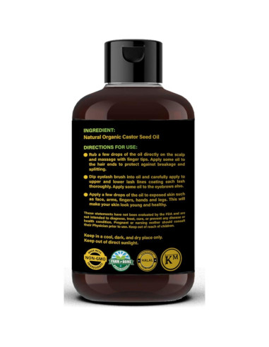 Aceite de Ricino Negro Jamaicano StarDunes 300 ml - 100% Puro