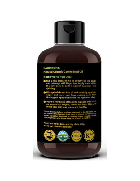 Aceite de Ricino Negro Jamaicano StarDunes 300 ml - 100% Puro