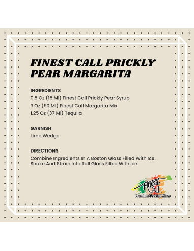 Sirope de Pera Espinosa Finest Call 1 Litro - Sabor Dulce