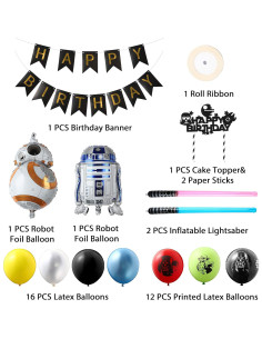 Suministros de Fiesta Galaxy Wars HAOORYX 35 Piezas 2