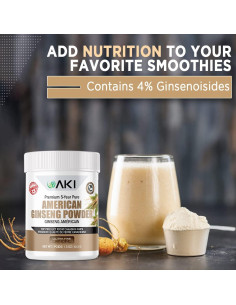 Polvo de Ginseng Americano AKI 42.5g - 4% Ginsenósidos 2
