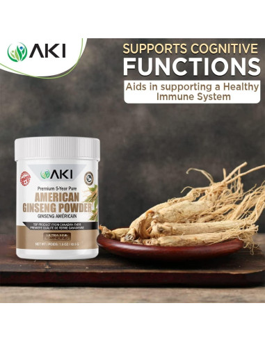 Polvo de Ginseng Americano AKI 42.5g - 4% Ginsenósidos
