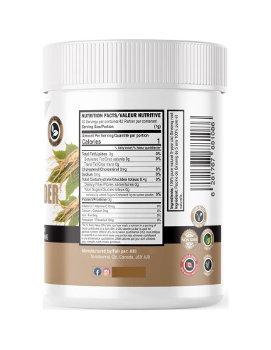 Polvo de Ginseng Americano AKI 42.5g - 4% Ginsenósidos