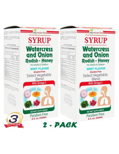 Jarabe Natural de Berro y Cebolla Rábano - Miel 227 g