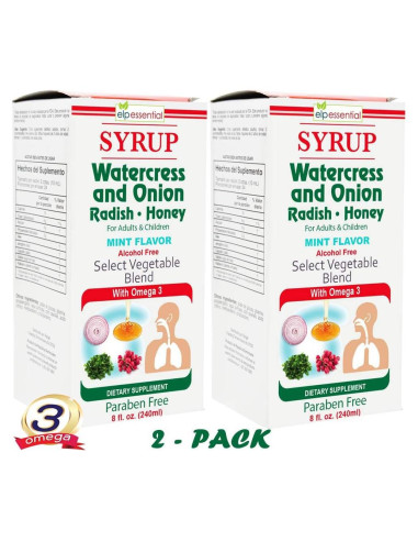 Jarabe Natural de Berro y Cebolla Rábano - Miel 227 g