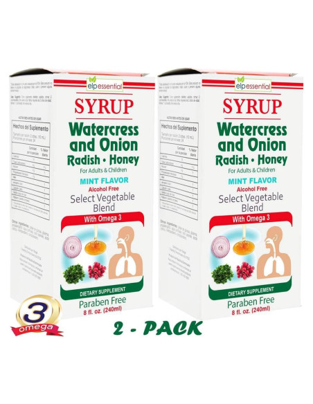 Jarabe Natural de Berro y Cebolla Rábano - Miel 227 g