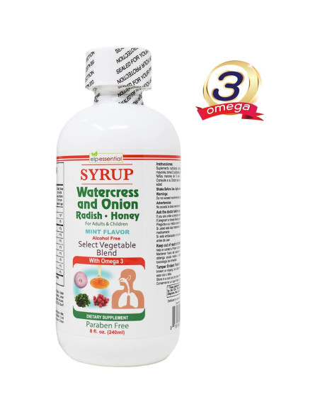 Jarabe Natural de Berro y Cebolla Rábano - Miel 227 g