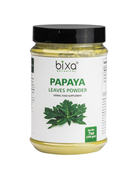 Bixa Botanical Polvo de Hoja de Papaya 200g - Suplemento Herbal Bixa Botanical Polvo de Hoja de Papaya 200g - Suplemento Herbal