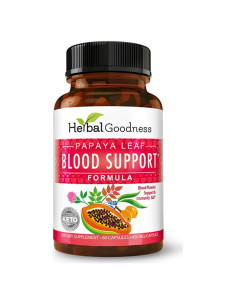 Cápsulas de Hoja de Papaya Herbal Goodness 60 Unidades 450mg