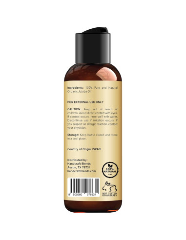 Aceite de Jojoba Orgánico Handcraft Blends 118 ml - Puro y Natural