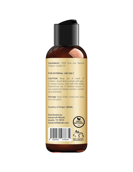 Aceite de Jojoba Orgánico Handcraft Blends 118 ml - Puro y Natural